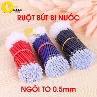 Ruột ngòi bút bi loại to gel nước màu đen/ xanh dương ngòi 0.5mm thay thế tiện dụng dành cho học sinh văn phòng
