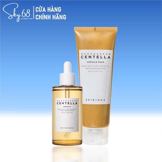 Combo Giảm Mụn, Dưỡng Da Trắng Sáng Chiết Xuất Rau Má Skin1004 Madagascar Centella ( Sữa Rửa Mặt 125ml + Serum 100ml )