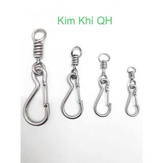 Khoá cổ chó Inox - Móc xích inox kèm chống xoắn