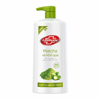 Sữa tắm Detox Lifebuoy - Matcha &amp; Khổ Qua Chai 850g