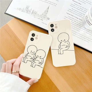 Ốp lưng iphone cạnh vuông sticker bụng béo đáng yêu dành cho iphone 6/6s đến iphone 13promax-e166