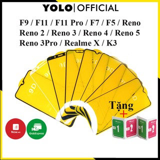 Kính cường lực oppo Reno 6Z Reno 2 2F 2Z Reno 3 Reno 4 Reno 5 Reno 3 Pro K3 Realme X  A16 F9 F11 Pro A3s F7 F5 [THF]