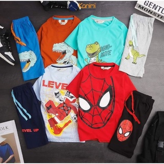 (25-55kg) Bộ Cộc Tay Bé Trai chất cotton xuất dư Gapkids size đại