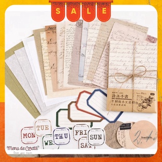 Mini Set làm Bullet Journal, trang trí sổ tay, DIY (30+ món giấy nền + sticker &amp; gift)