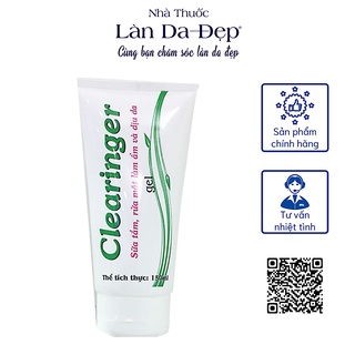 Sữa tắm toàn thân và chăm sóc da mặt Clearinger dạng gel an toàn hỗ trợ dưỡng ẩm da 150ml
