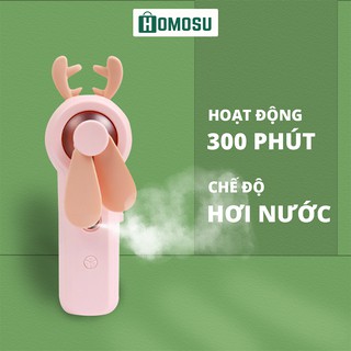 Quạt Hơi Nước Mini Tích Điện Cầm Tay Dễ Thương 1200mah Sạc USB Đa Tiện Ích DFS005
