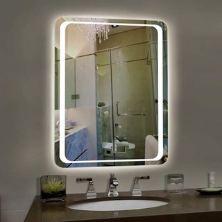 Gương Chữ Nhật 50x70cm Viền Led Cảm Ứng Hiện Đại, Gương Phòng Tắm, Gương Trang Trí Nhà Cửa