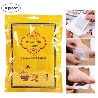 10 Miếng Dán Chân Thải Độc Detox Lanna Foot Patch