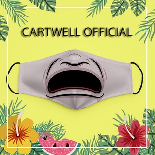 Khẩu trang đáng yêu hoạt hình thú cưng cho bé vui nhộn cute Hình Vẽ DRAWN CARTWELL vải cotton 100% dây đeo mềm phòng dịc