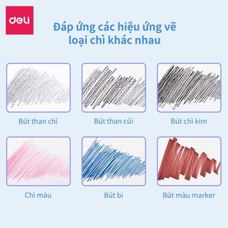 Sổ vẽ phác thảo 110gsm / 160gsm Deli - Gáy lò xo - Khổ dọc A4 - Giấy vẽ màu nước - 73357 / 73634 [Deli]