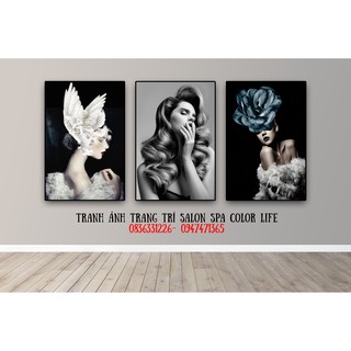 TRANH SALON TIỆM TÓC NỮ TREO DÁN TƯỜNG TRANG TRÍ QUÁN TÓC SIÊU ĐẸP GIÁ XƯỞNG K36 COLORLIFE
