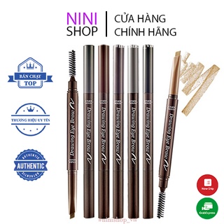 Chì kẻ mày 2 đầu Etude House Drawing Eye Brow #1 Dark Brown 2 Gray Brown #3 Brown