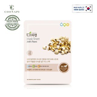 Mặt Nạ Ý Dĩ Hữu Cơ Cấp Nước, Phục Hồi Da, Dưỡng Trắng, Cải Thiện Tàn Nhang All Natural Mask Sheet Job’s Tears 25ml