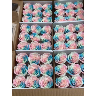 Sỉ Lẻ Hộp 9 đầu bông hoa hồng pastel 7 lớp dạ quang