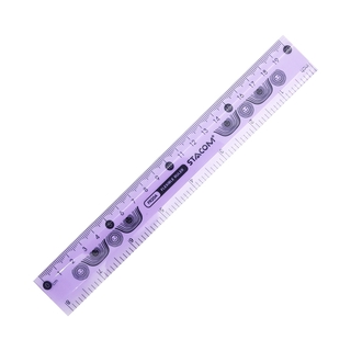 Bộ 3  Thước Dẻo Stacom 20 cm Stacom FR20A - Tím - Stacom