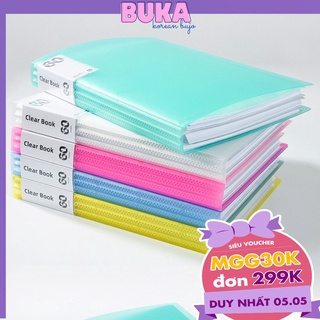 DecorMe Bìa kẹp tài liệu khổ A4 file kẹp nhiều ngăn tiện lợi cho học sinh, văn phòng phẩm Clear Book