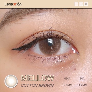 KÍNH ÁP TRÒNG MELLOWS COTTON BROWN của OLOLA (6 THÁNG): Lens nâu trong siêu tự nhiên,nhẹ nhàng| Lens Xoắn (GIÁ 1 CHIẾC)