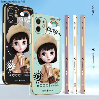 Samsung Galaxy A04 A04S A03 A03S A13 Core 5G Cho Ốp lưng điện thoại In Hình Cartoon Cute Girl