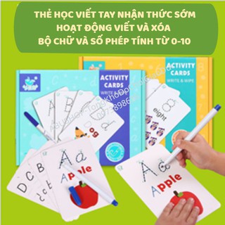 Bộ Thẻ Học dòng WIPE CLEAN- Tẩy Xóa Dễ Dàng Giúp Bé Làm Quen Với Chữ Số, Tập Viết, Học Phép Tính Dễ Dàng Thú Vị