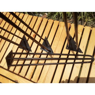 Chân hairpin loại 3 Thanh sắt cao 50cm| Chân bàn sắt decor hairpin| Chân ghế gỗ nguyên tấm sắt phi 10