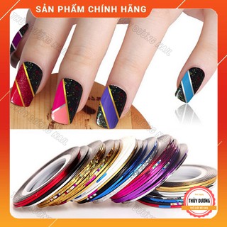 Set 10 cuộn dây kim tuyến dán móng 1mm