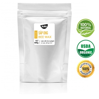 Sáp ong (bee wax) cao cấp dùng làm nến thơm, tealight, tặng mẫu thử tinh dầu Kobi