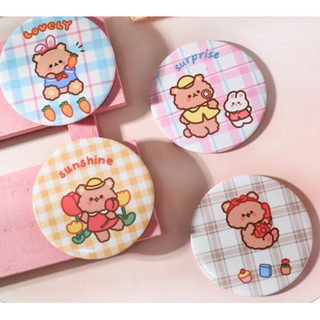 Gương 1 mặt gấu thỏ ngựa thần G8 gương mini dễ thương gương cute