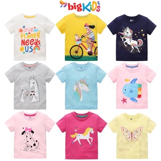 Áo phông bé gái xuất dư hàn quốc chất cotton họa tiết đáng yêu - Hãng 27Kids