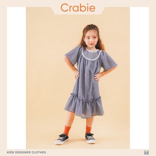 Đầm bé gái thiết kế phom suông nấm cộc tay - Meghan Dress - Xanh Denim