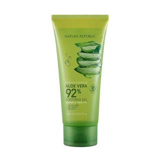 Gel lô hội dưỡng đa năng dạng tuýp NATURE REPUBLIC Soothing &amp; Moisture Aloe Vera 92% Soothing Gel 250ml