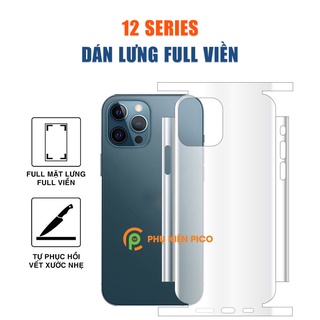 Dán lưng Iphone 12 Pro Max PPF cao cấp dẻo trong suốt full mặt lưng full viền cho Iphone 12 Pro Max