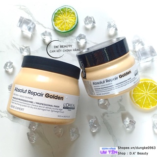 Dầu Hấp Ủ Nhũ Vàng Phục Hồi Hư Tổn Toàn Diện Absolut Repair Golden - Loreal Professionnel