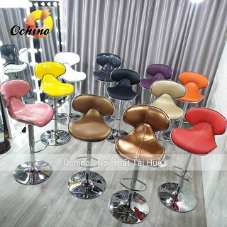 Ghế Bar, Ghế Quầy lễ tân, Ghế Chụp Hình Mẫu da Cá sấu Hình Cánh Bướm cách Điệu (có sẵn)