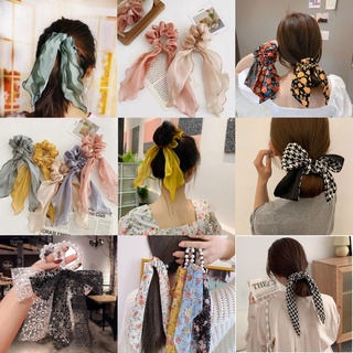 dây buộc tóc nơ kiểu Hàn Quốc nữ tính bằng lụa cao cấp
