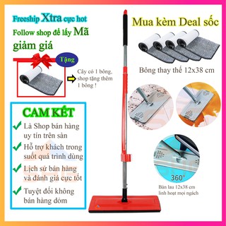Cây lau nhà tự vắt thông minh 360 độ, chổi lau nhà tự vắt không cần thùng lau nhà - Mã 12x38