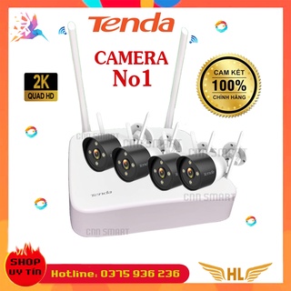 Trọn bộ 4 Camera IP Wifi Tenda 3MB 2K siêu nét K4W-3TC - Chính hãng TENDA