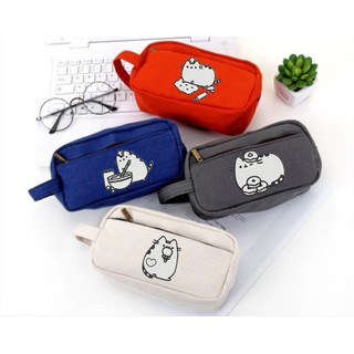 Hộp bút thêu pusheen có quai HBQT6 hộp bút cute hộp bút dễ thương