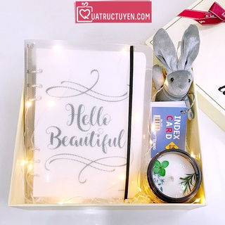 Bộ hộp quà Hello Beautiful tặng nàng công sở kèm túi đựng quà Luv80