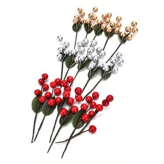 Cành cherry có lá trang trí Giáng Sinh, thiệp noel