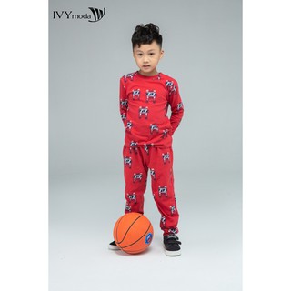 Áo thun oto dài tay (kèm quần) bé trai IVY moda MS 22K1110