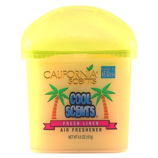 Gel thơm xe an toàn California Scents Solid Dome, Fresh Linen 157g (Mỹ)