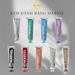 Kem đánh răng cao cấp Marvis trắng răng tuýp 85ml và set mini size