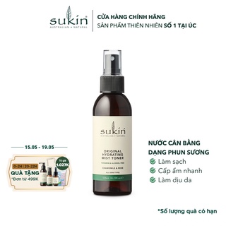 Nước Cân Bằng Dạng Phun Sương Sukin Original Hydrating Mist Toner 125ml