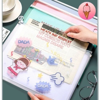 Túi Zip Size A4 Siêu Dày Hình Dễ Thương S01K13