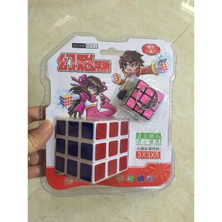 Đồ chơi Rubic 3x3x3 cao cấp (kèm móc khóa rubic nhỏ)