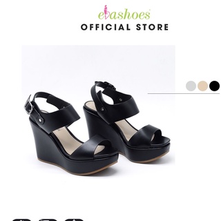 Sandal Đế Xuồng Quai Ngang Da Tổng Hợp 12cm Evashoes -EVA0541