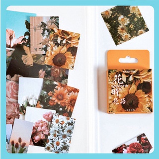 Bộ Hình Dán Sticker (46 cái) Hoa Cỏ Gardenista Trang Trí Sổ Tay Bullet Journal, Thiệp Handmade, Nhật Ký