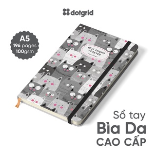 Sổ tay bìa da Adorable Animals A5 Special Edition 196 trang (Chấm/Caro/Kẻ ngang/Trơn)