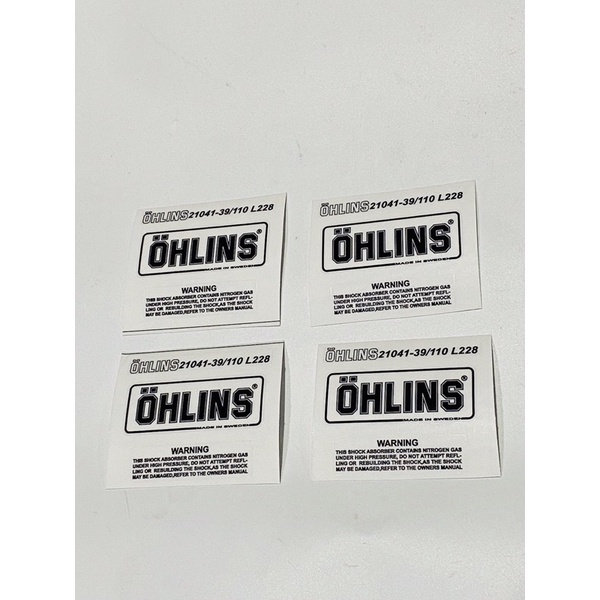 Tem Ohlins Dán Phuộc Bình Dầu Xe Máy Decal Keo Chống Nước Tốt