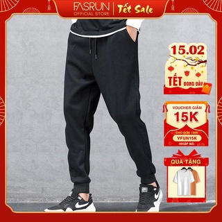 Quần thể thao nam 4RUN mã KC-J dáng quần Jogger nam nỉ bó ống Hàn Quốc chất vải co dãn mềm mịn